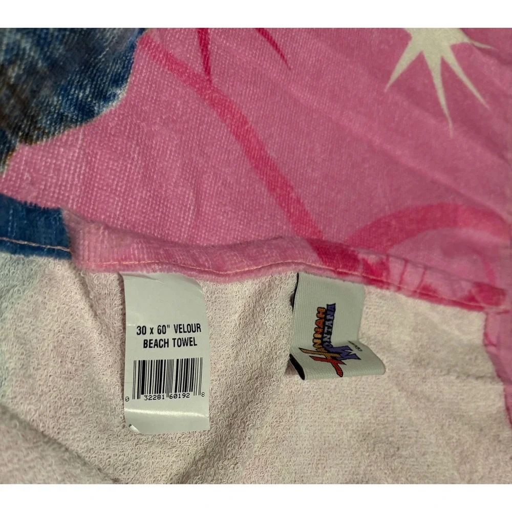 Disney Hannah Montana Secret Star Pink Velour Beach Towel 30x60 Jay Franco NWT